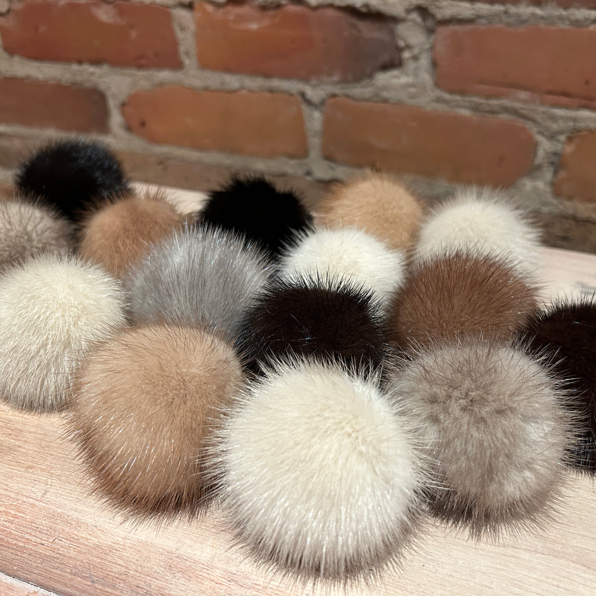 Mink Mini Pom - Various Colors, 2.5 Inch