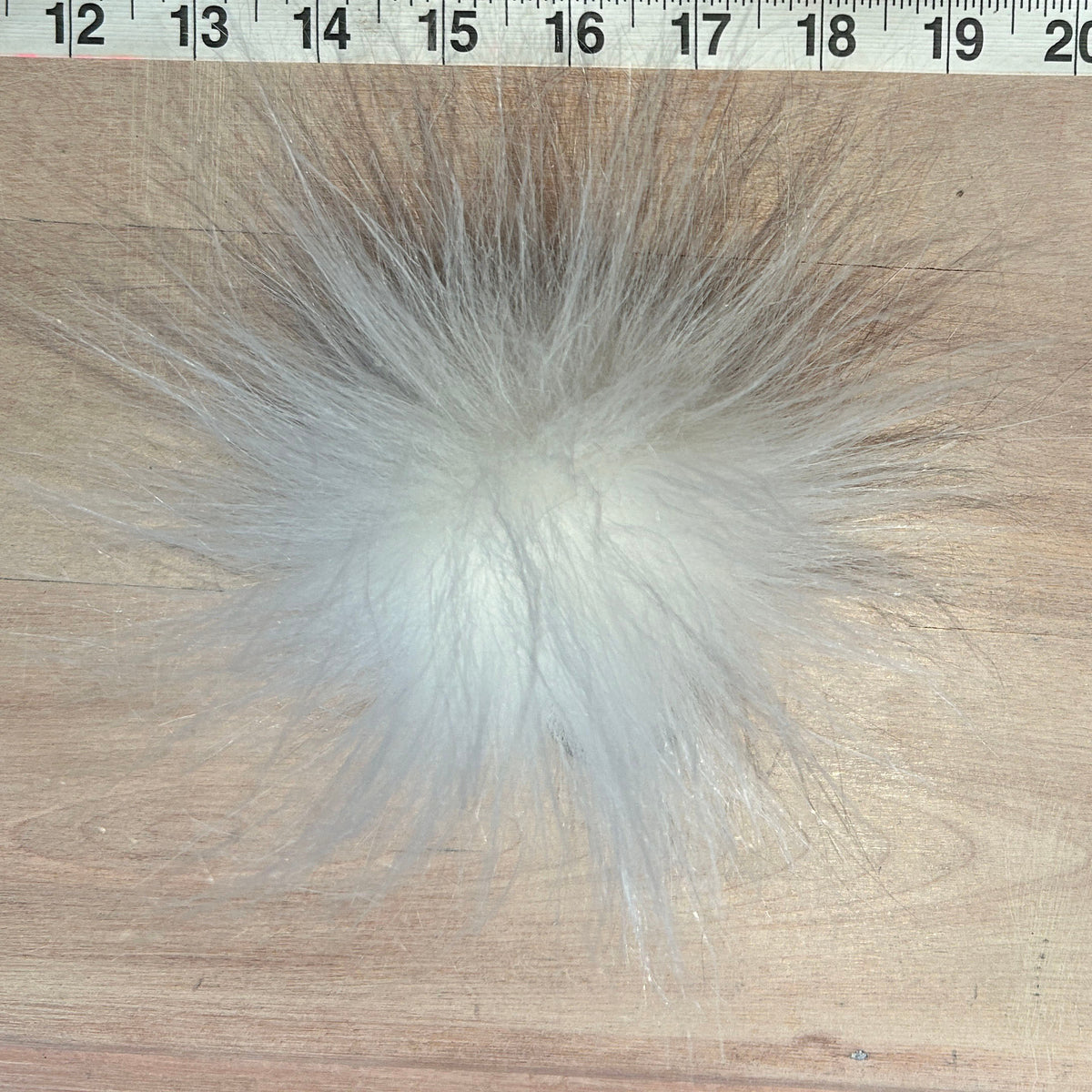 White Extra Fluffy Faux Fur Pom, 4 Inch