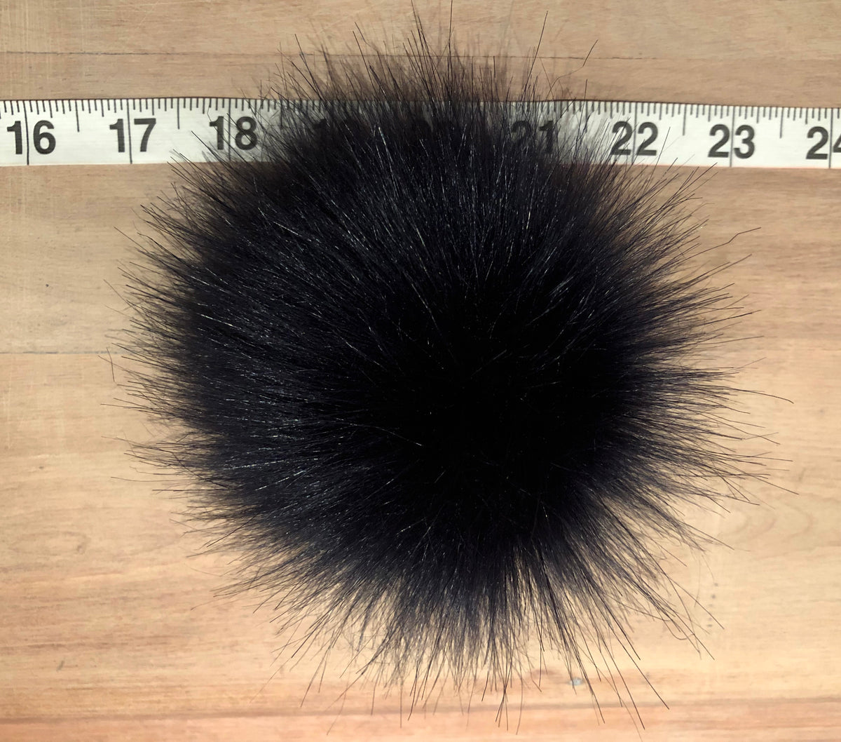Navy Blue Lamb Faux Fur Pom, 3.5 Inch