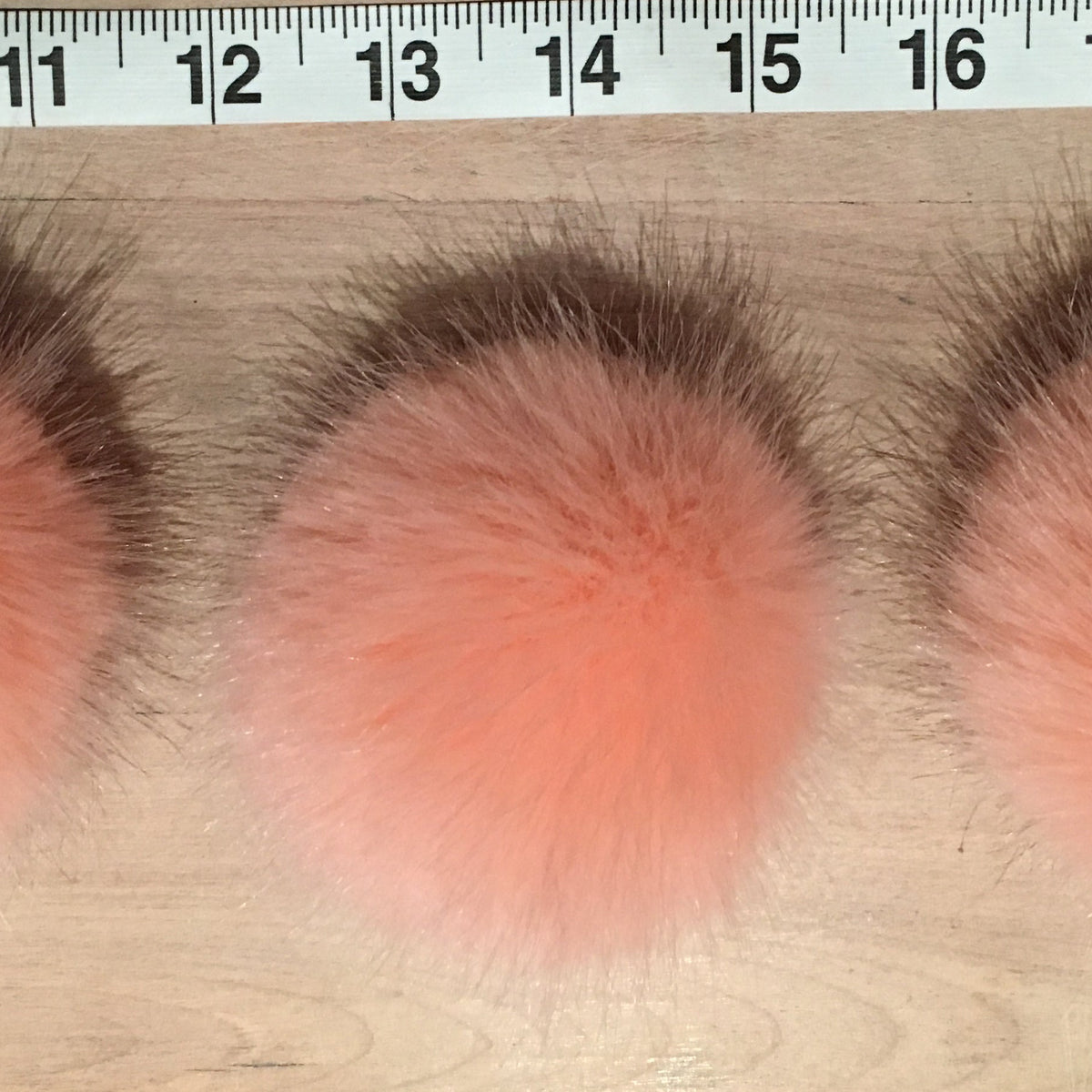Rose Petal Pink Mink Faux Fur Pom, 2.5 Inch