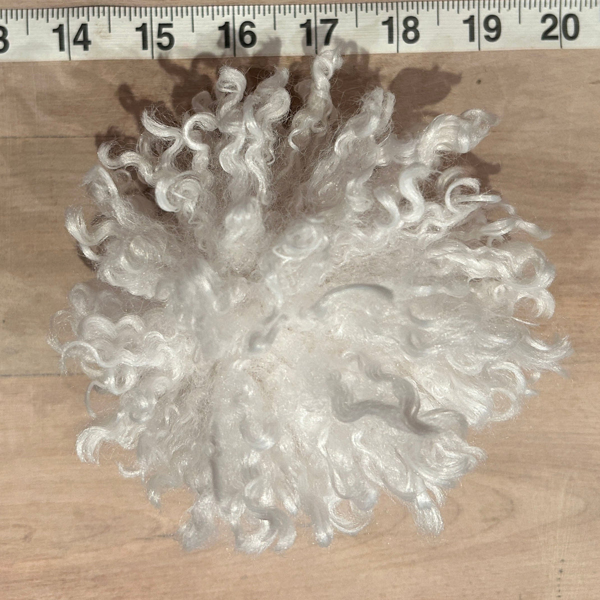 White Curly Lamb Hat Pom, 5 Inch