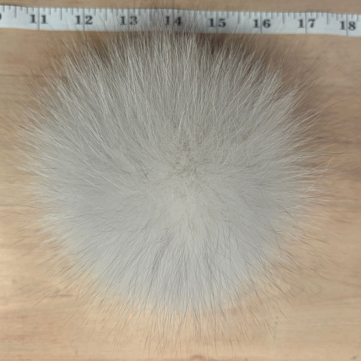 White Blue Fox Pom, 5.5 Inch