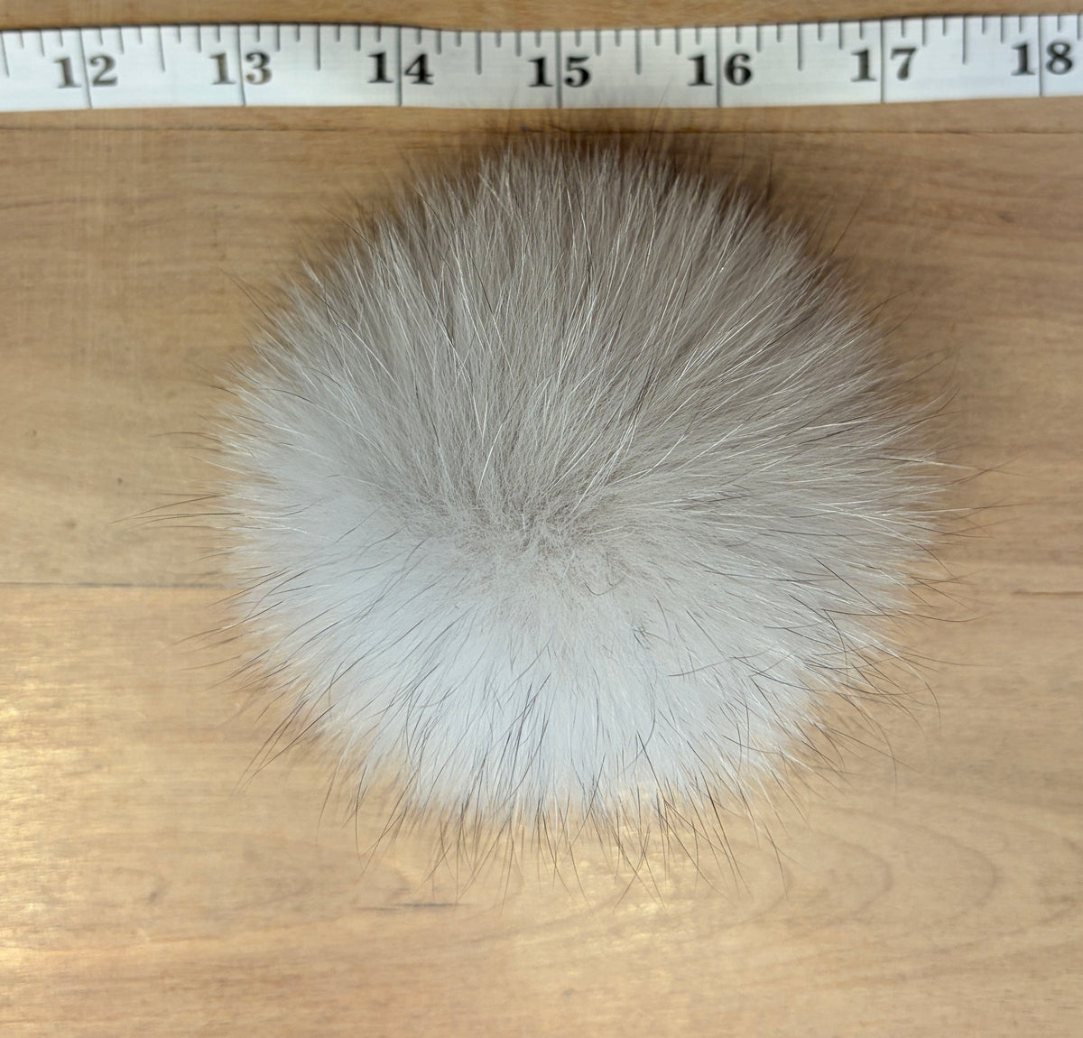 Blue Fox Fur Pom, 3 Inch