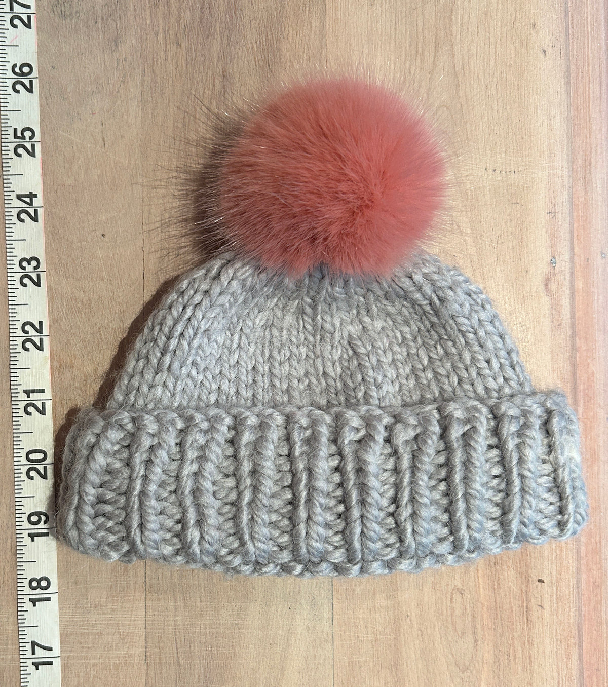 Rose Pink Faux Fur Pom, 2.5 Inch