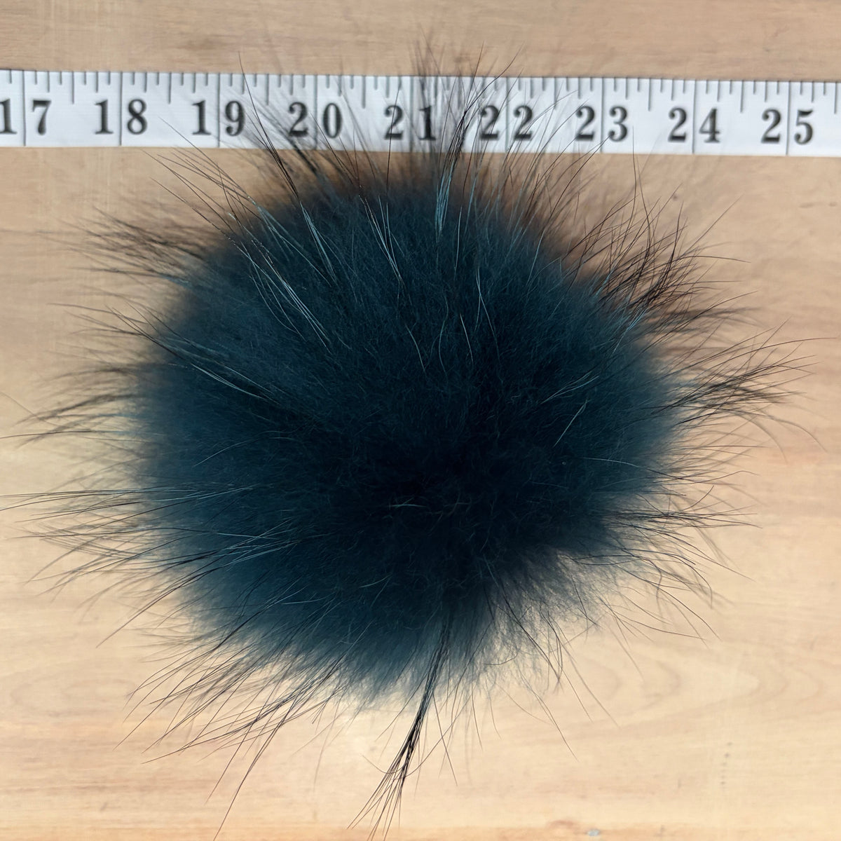 Teal Blue Green Finn Raccoon Pom , 4.5 Inch