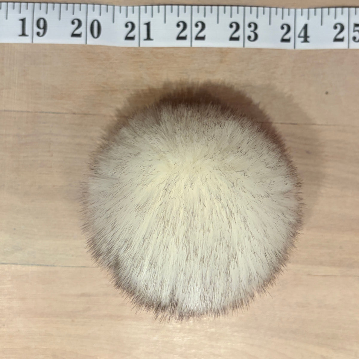 White Chinchilla Faux Fur Pom, 3 Inch