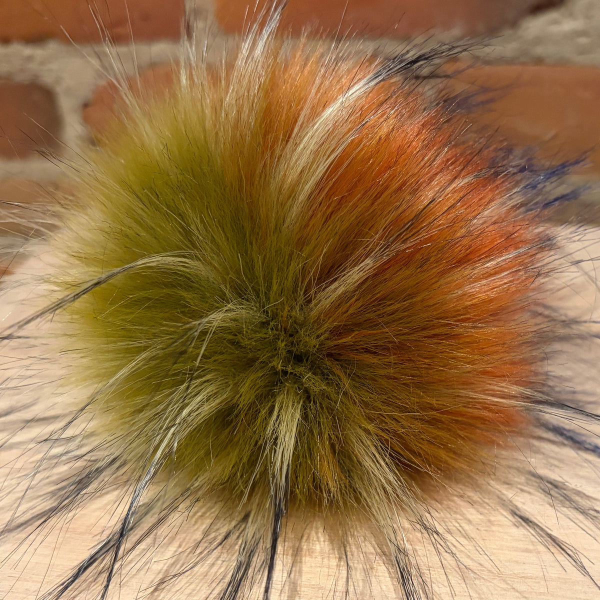 Colorful Finn Raccoon Faux Fur Pom, 5.5 Inch