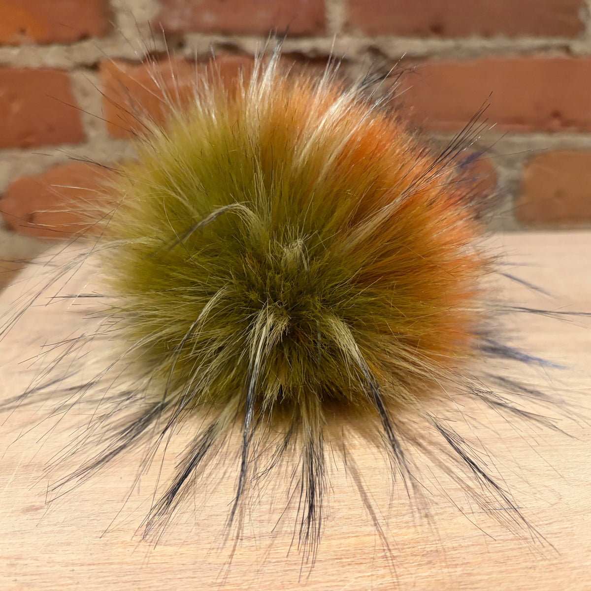 Colorful Finn Raccoon Faux Fur Pom, 5.5 Inch