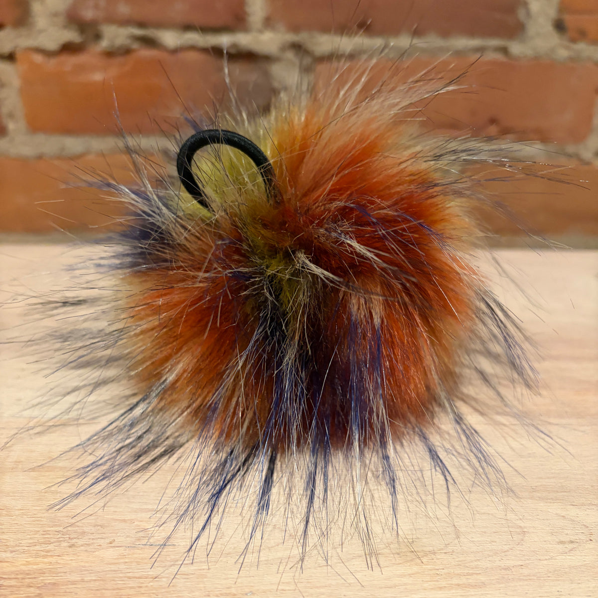 Colorful Finn Raccoon Faux Fur Pom, 5.5 Inch