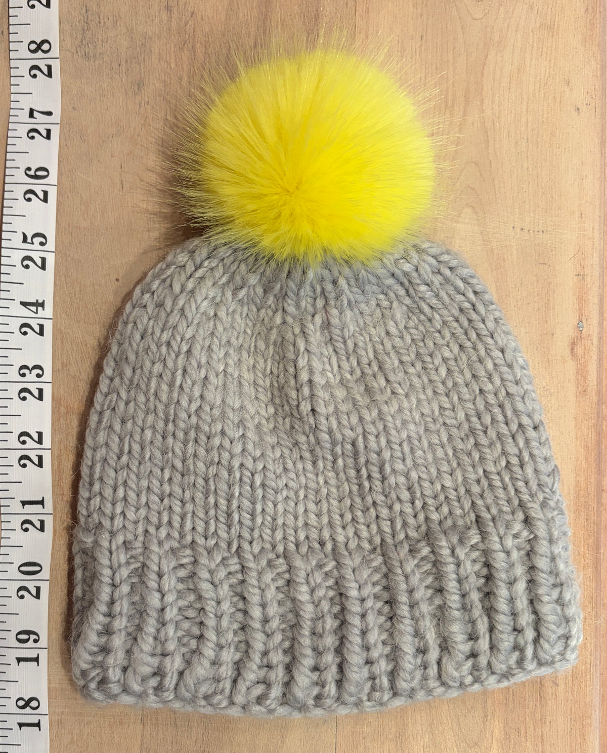Lemon Yellow Faux Fur Pom, 3 Inch