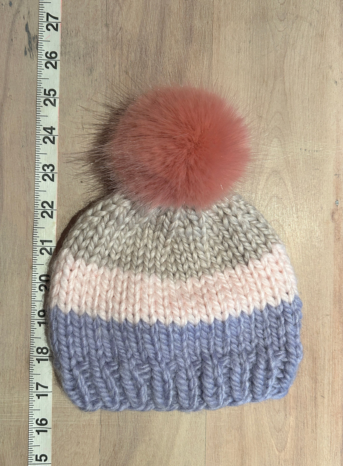 Rose Pink Faux Fur Pom, 3 Inch