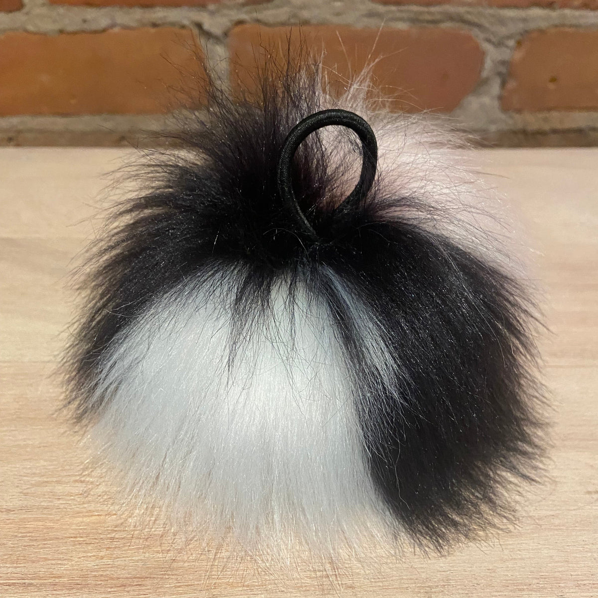 Black Pink and White Jumbo Pom, 6 Inch