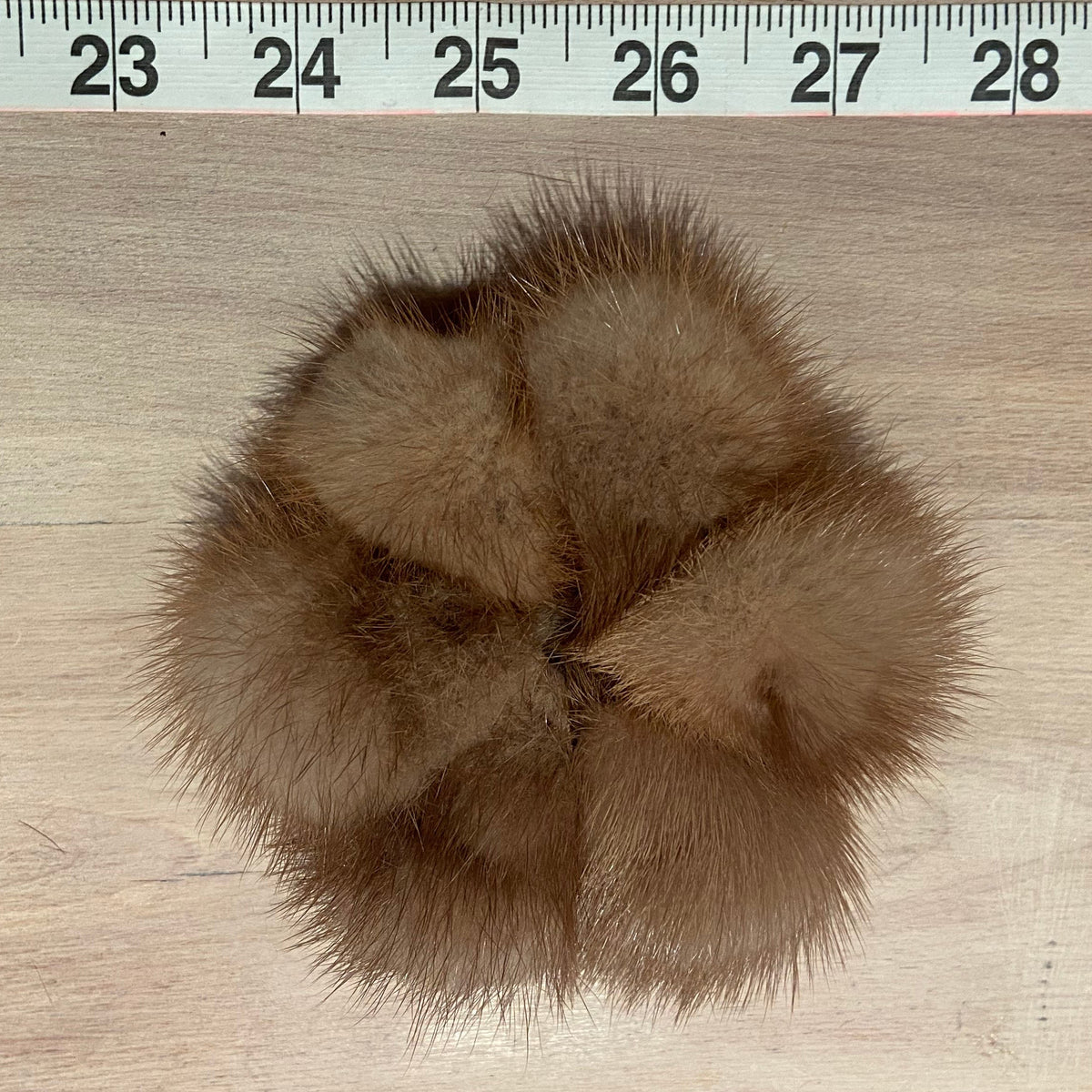Mink Pom Pom Scrunchies