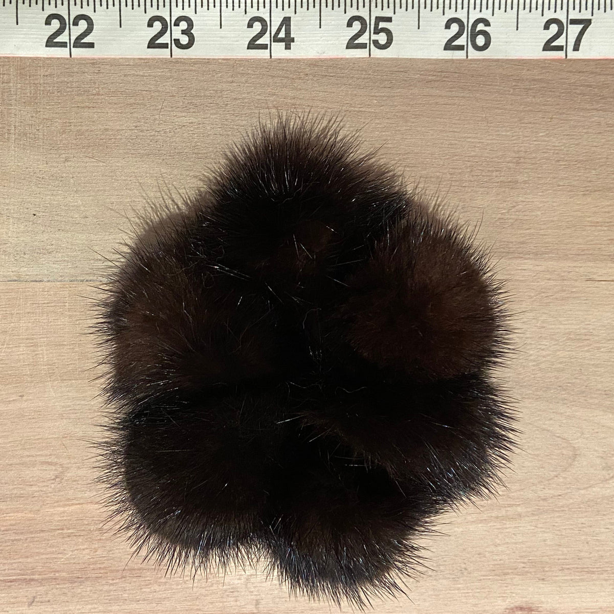 Mink Pom Pom Scrunchies