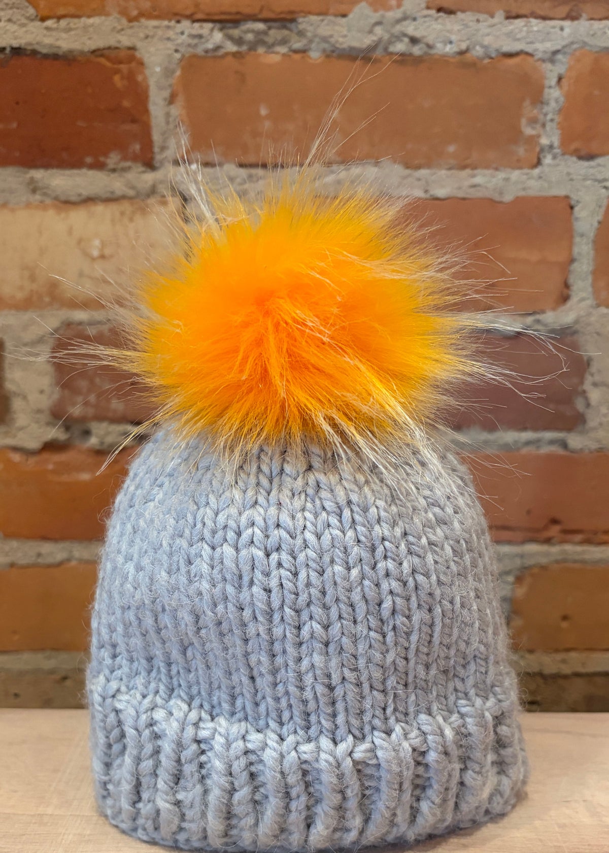 Marigold Yellow Faux Fur Pom, 3-Inch