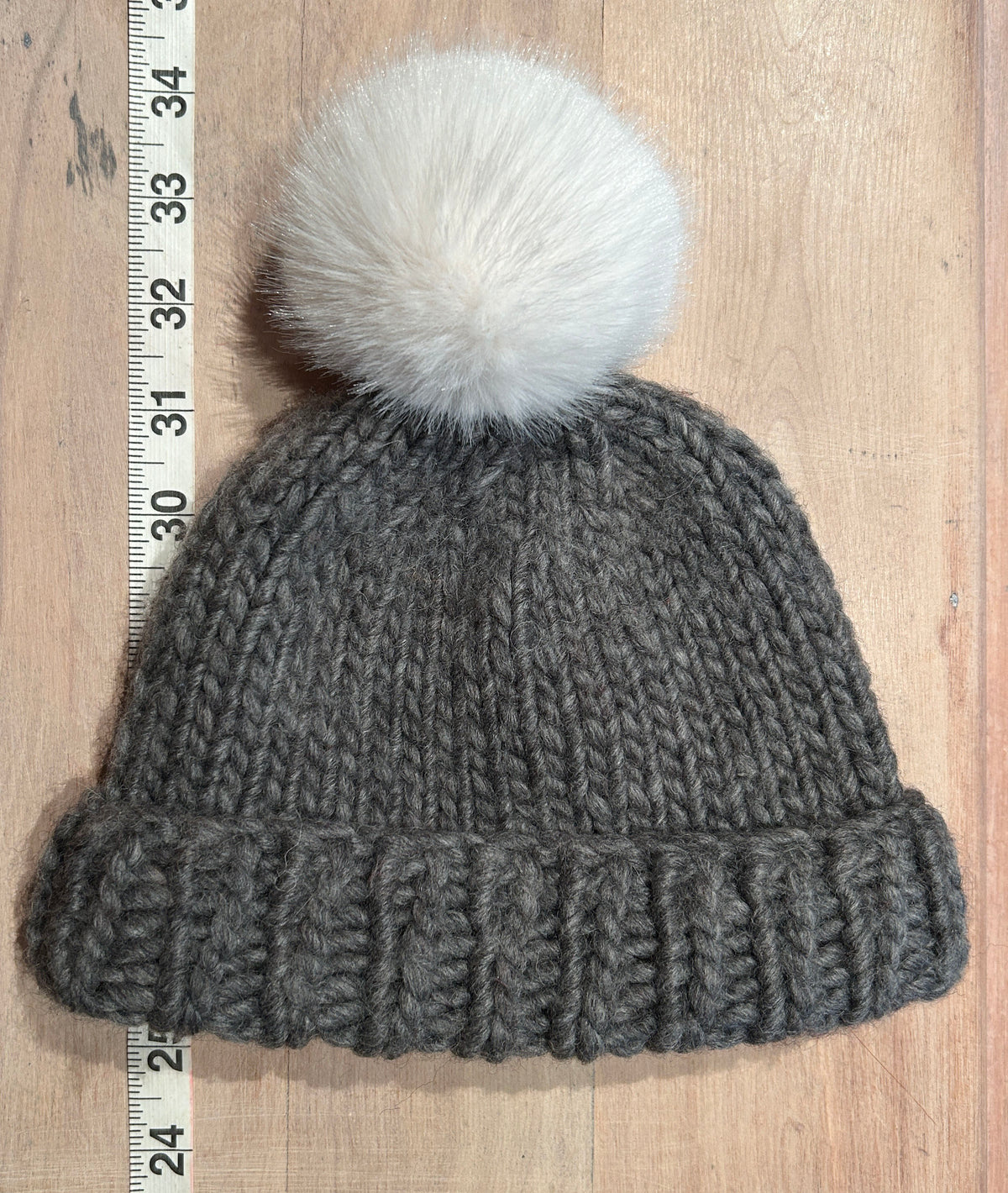 White Mink Faux Fur Pom, 3 Inch