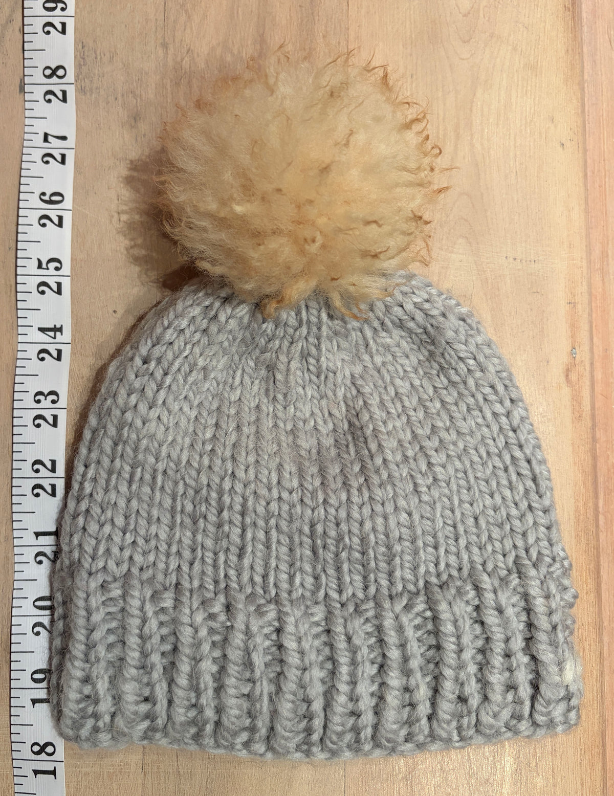 Light Gold Lamb Chunky Hat Pom, 3 Inch