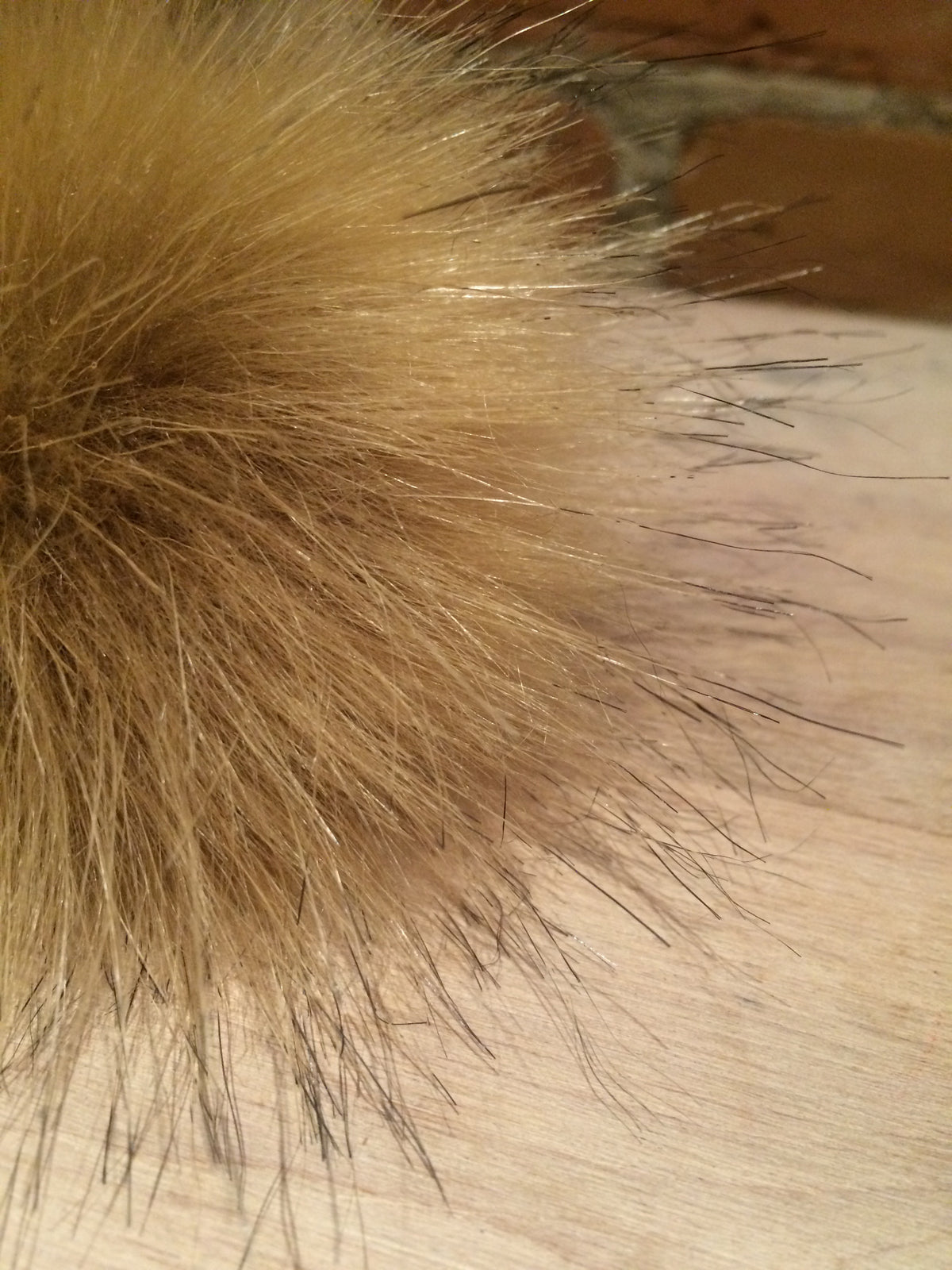 Coyote Faux Fur Pom, 3.5 Inch