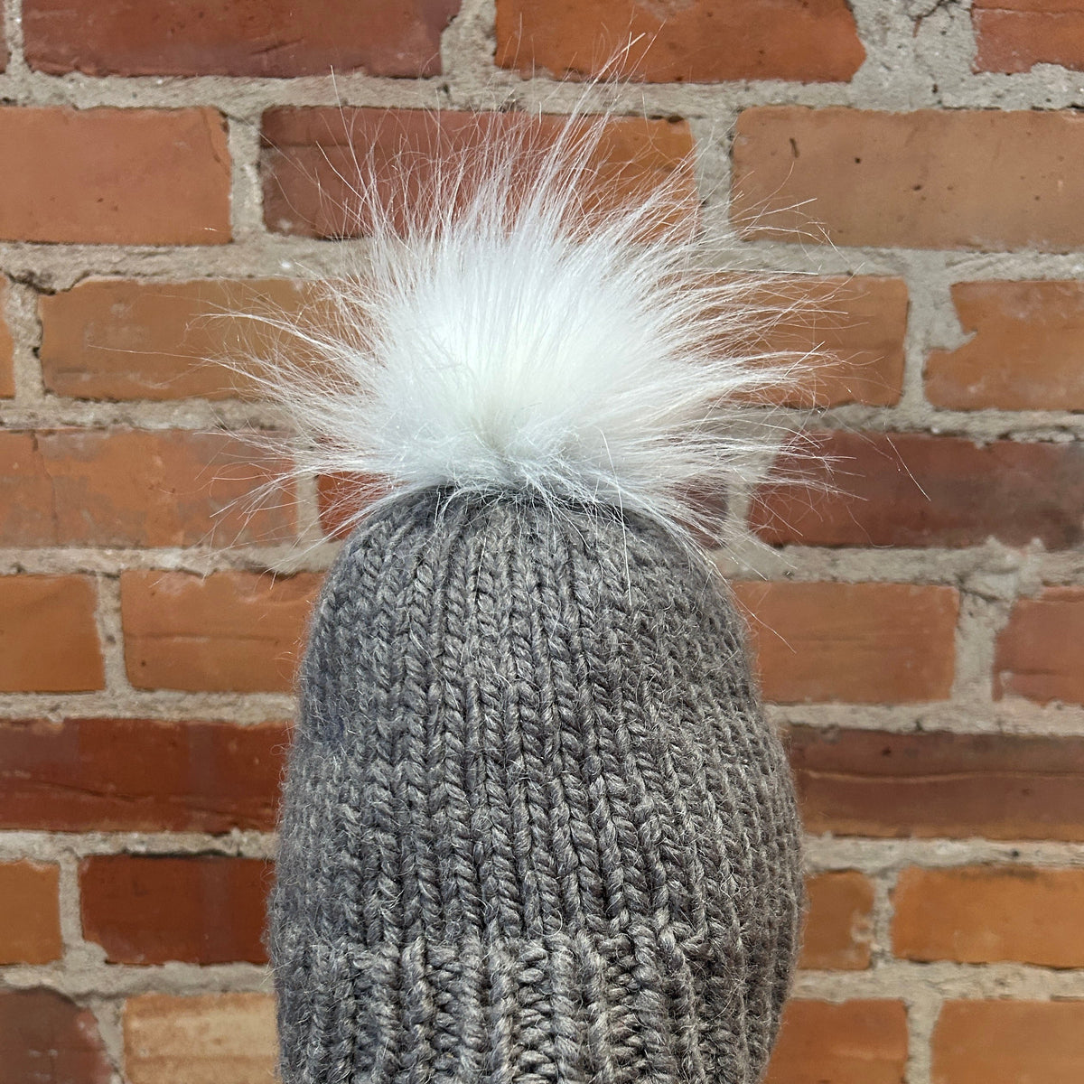 White Extra Fluffy Faux Fur Pom, 4 Inch