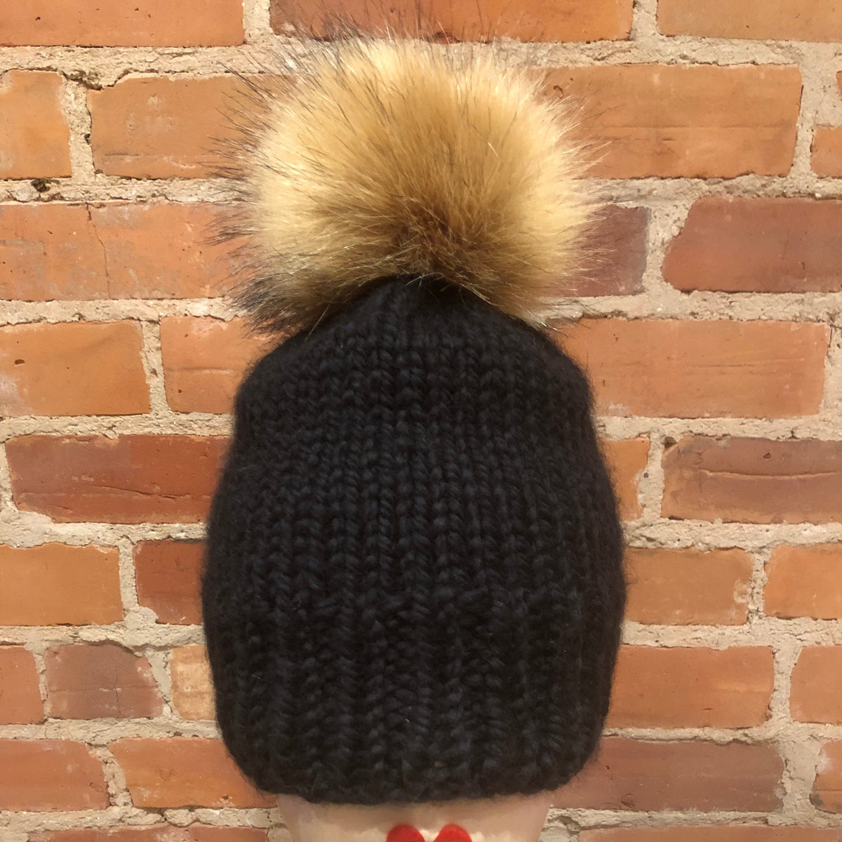 Golden Beige Coyote Faux Fur Pom, 5.5 Inch