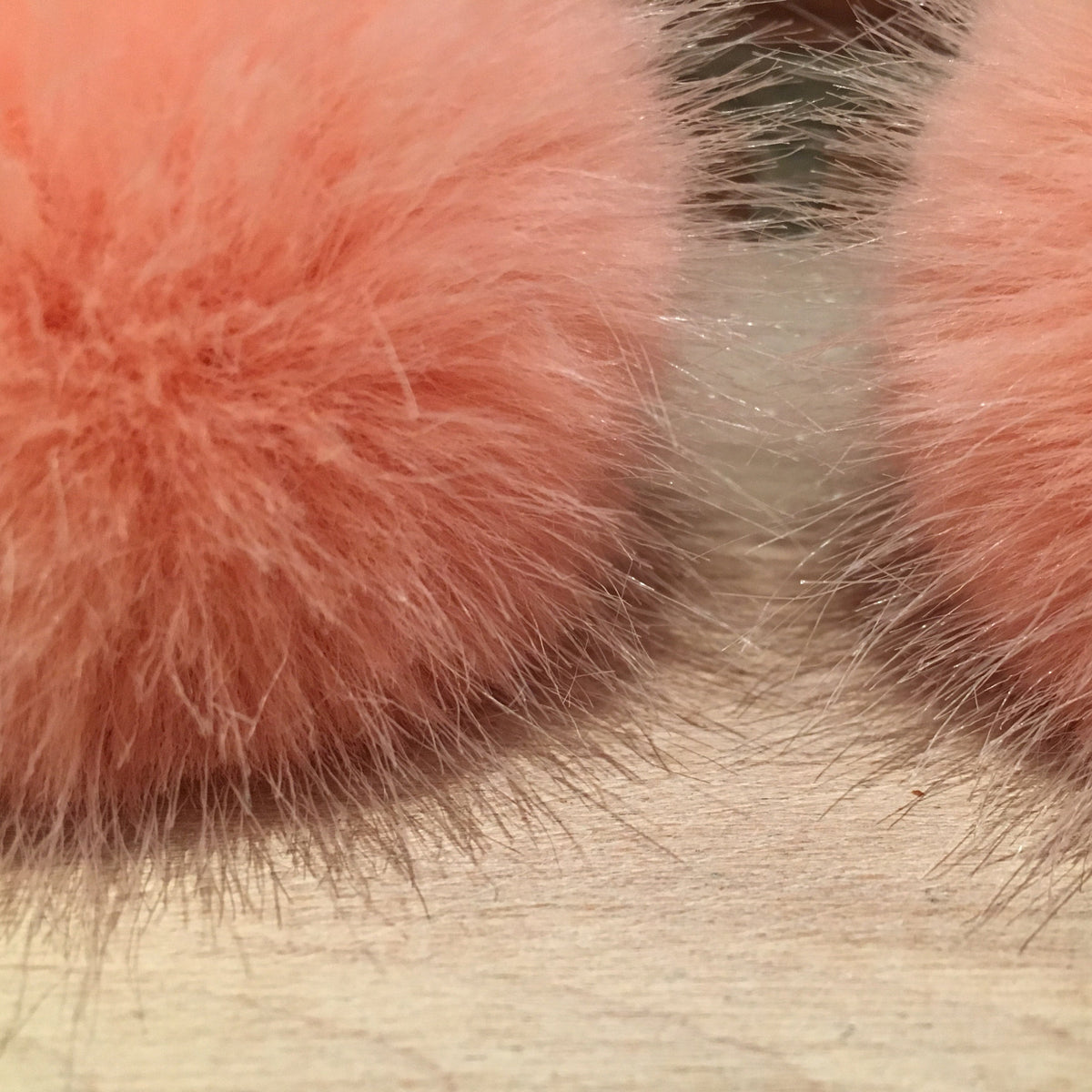 Rose Petal Pink Mink Faux Fur Pom, 2.5 Inch