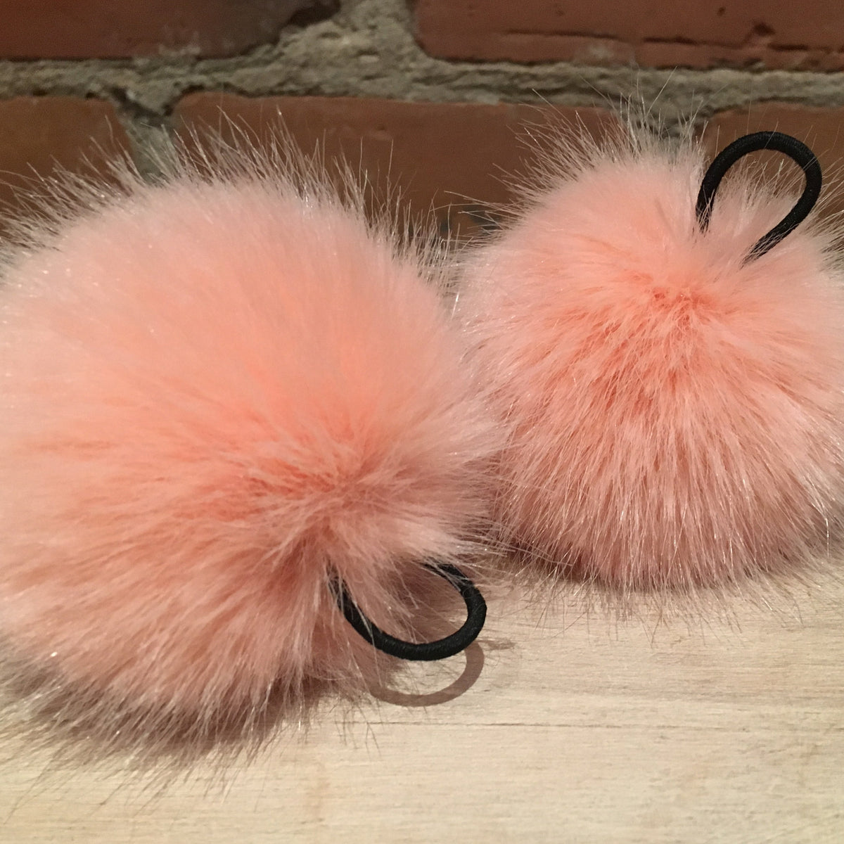 Rose Petal Pink Mink Faux Fur Pom, 2.5 Inch