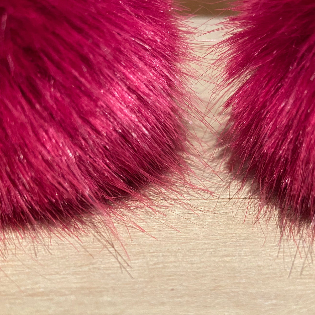 Berry Rose Faux Fur Pom - 2.5 Inches