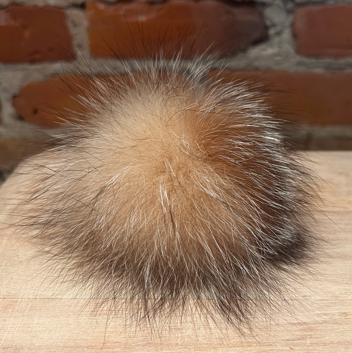 Crystal Fox Fur Pom, 3.5 Inch