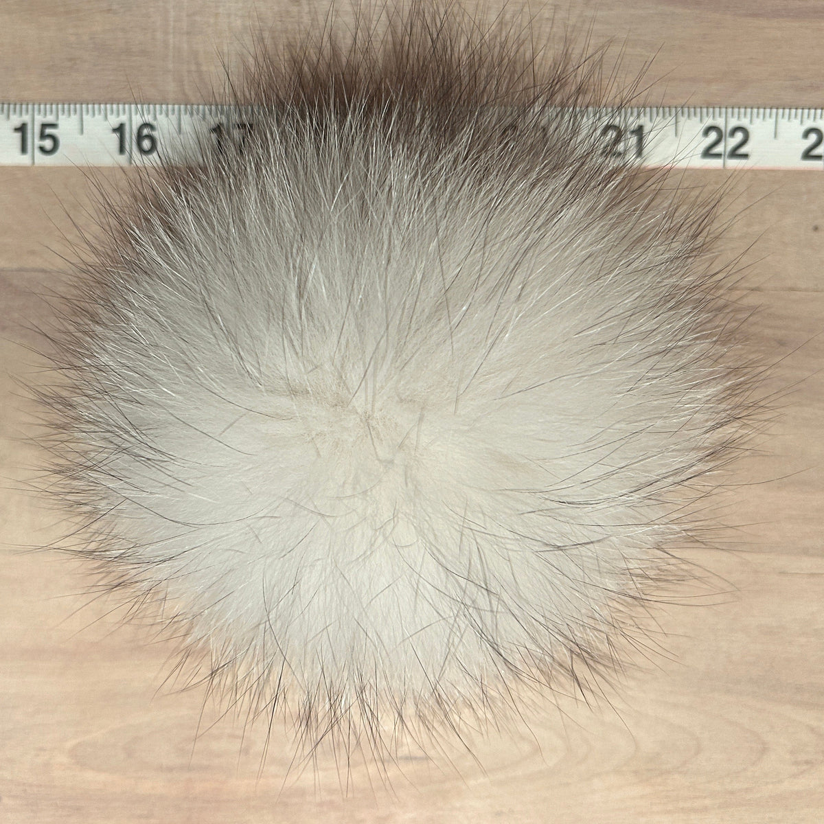 Blue Fox Fur Pom, 5.5 Inch