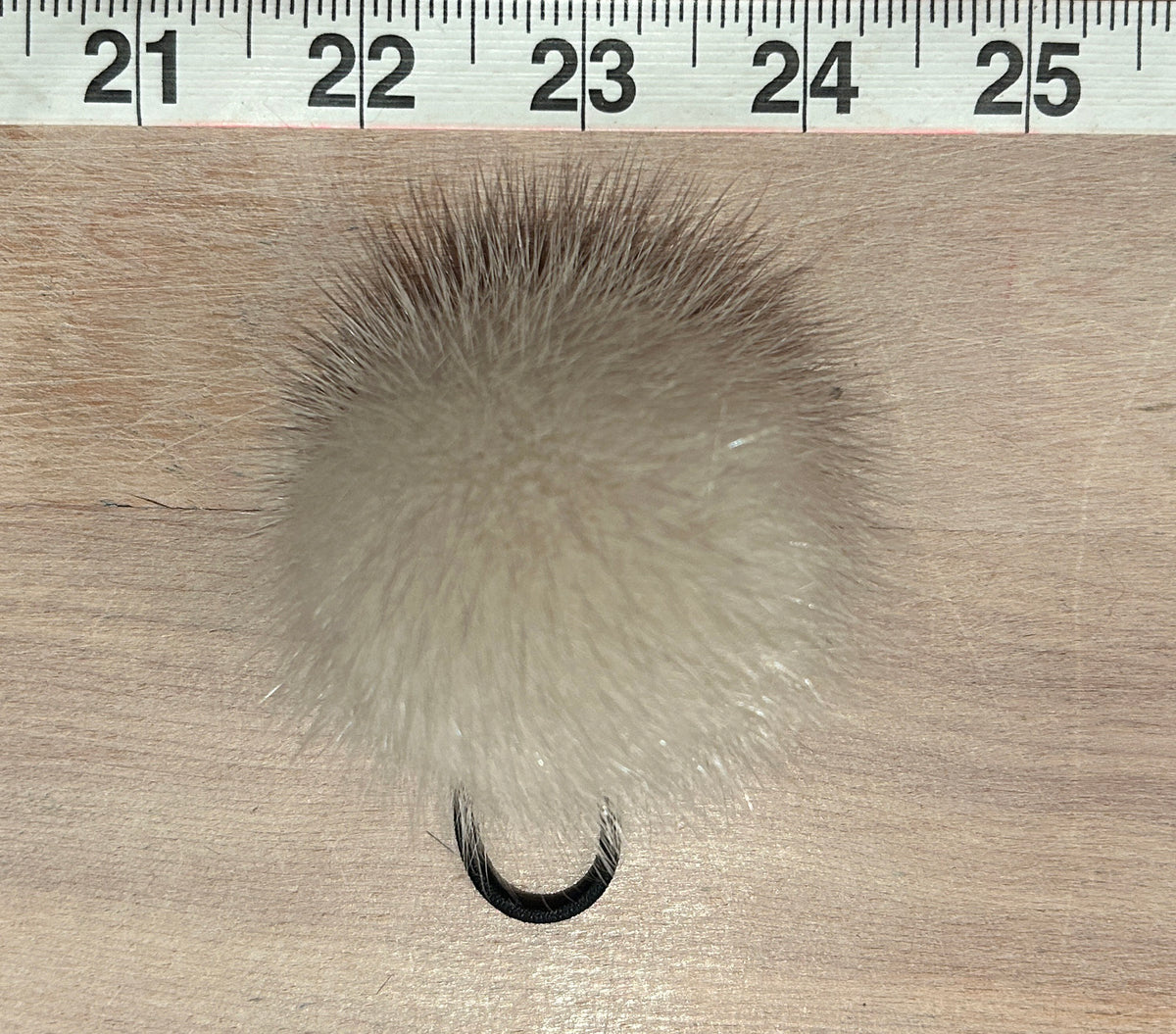 Ultra Light Grey Mini Mink Pom, 2 Inch