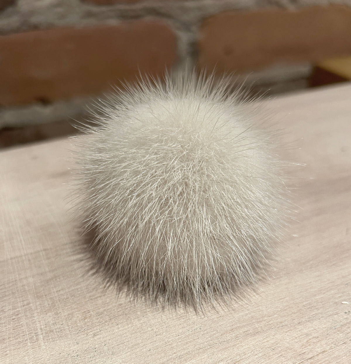 Ultra Light Grey Mini Mink Pom, 2 Inch