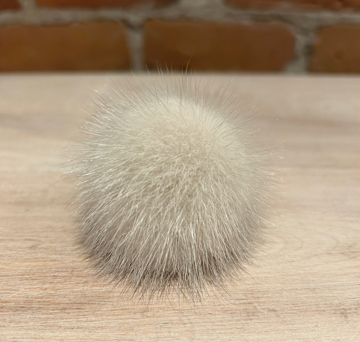 Ultra Light Grey Mini Mink Pom, 2 Inch