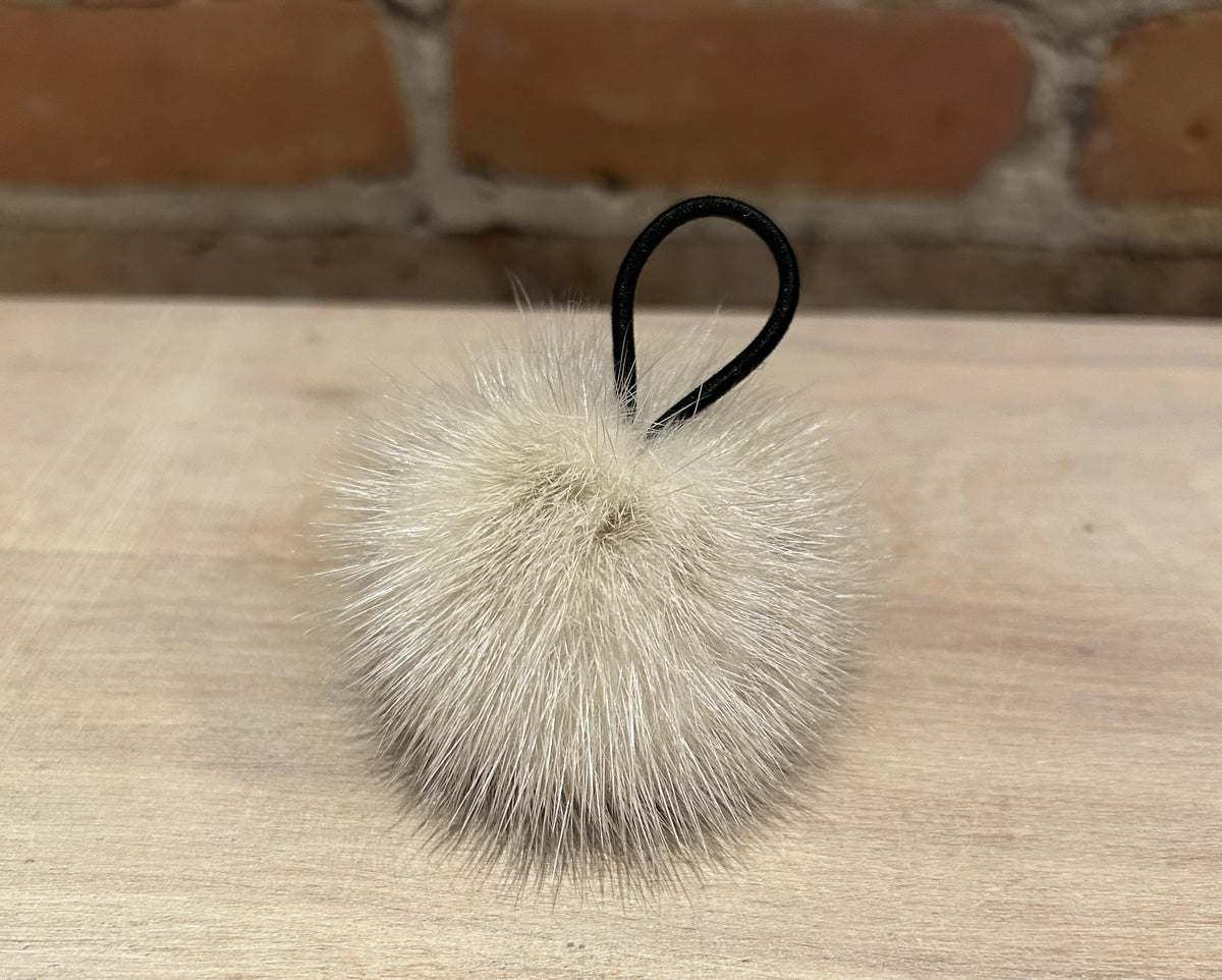 Ultra Light Grey Mini Mink Pom, 2 Inch