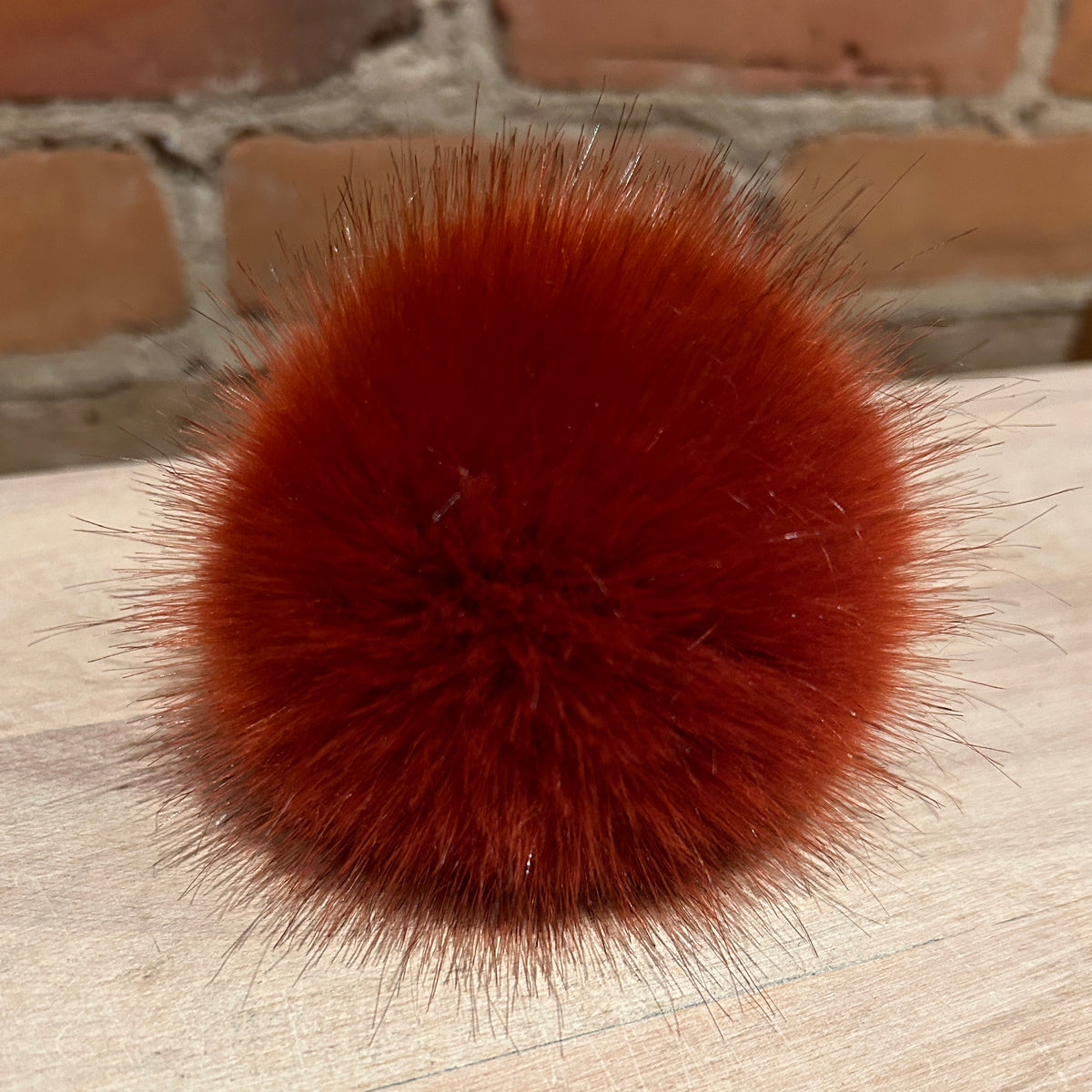 Pumpkin Spice Mink Faux Fur Pom, 3.5 Inch