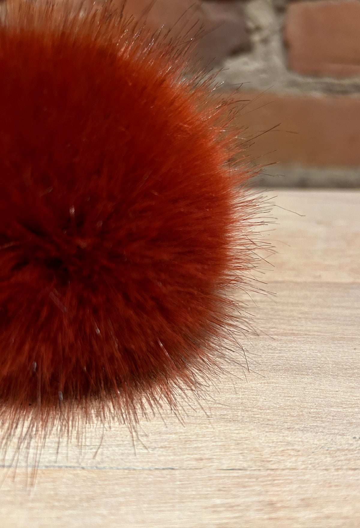 Pumpkin Spice Mink Faux Fur Pom, 3.5 Inch