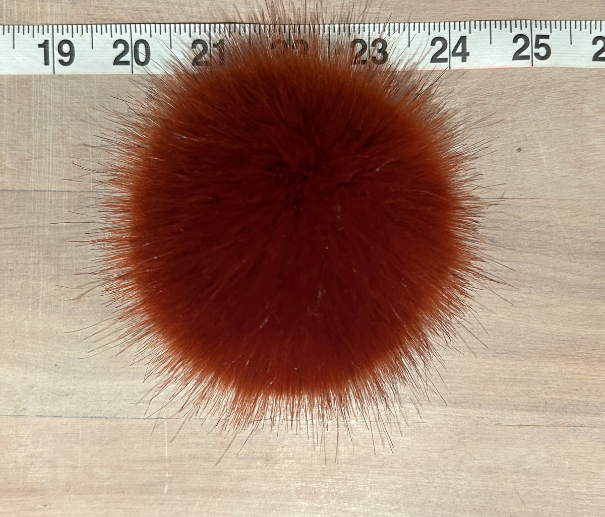 Pumpkin Spice Mink Faux Fur Pom, 3.5 Inch