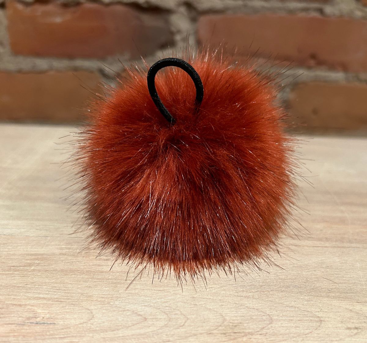 Pumpkin Spice Mink Faux Fur Pom, 3.5 Inch