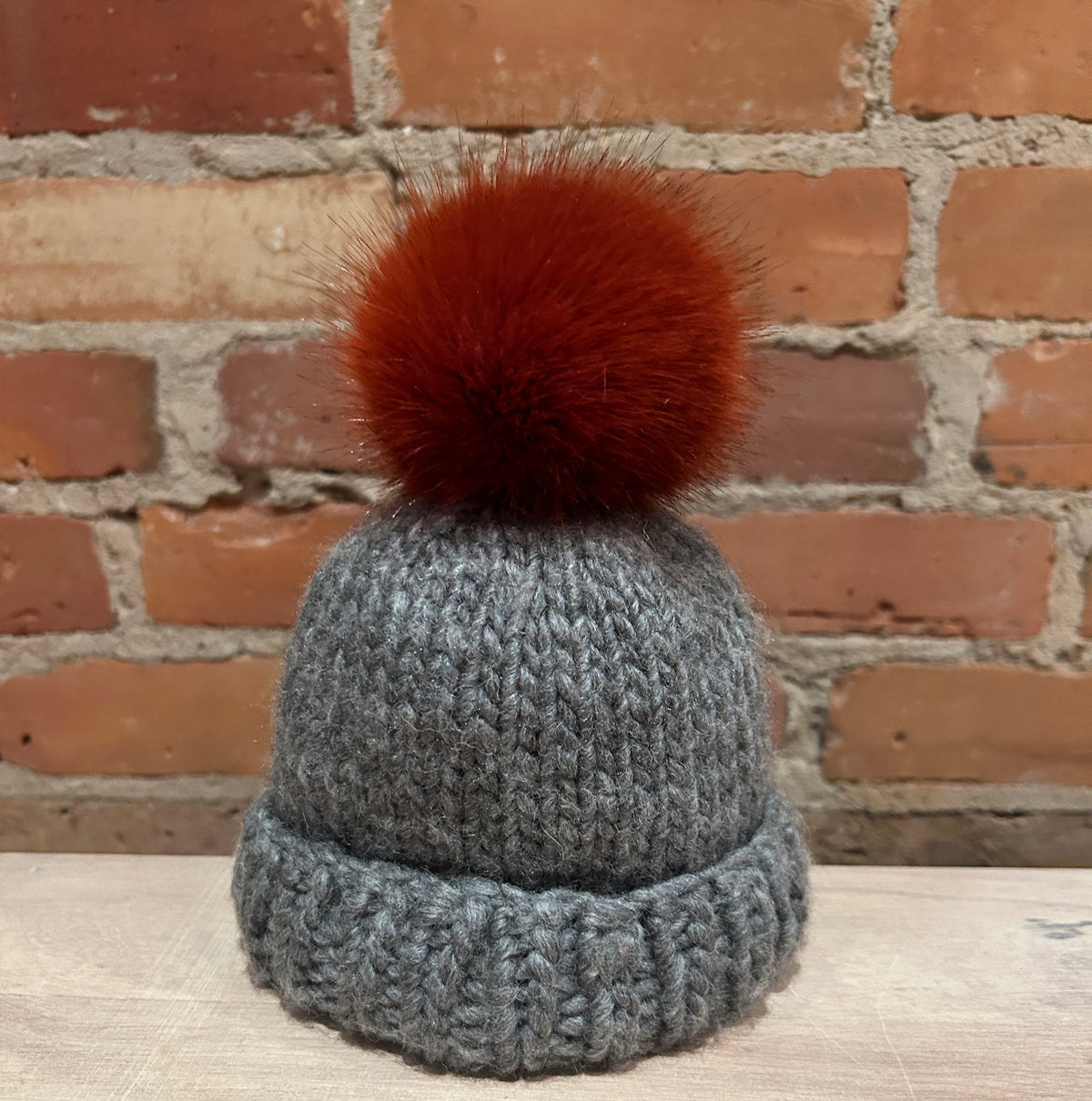 Pumpkin Spice Mink Faux Fur Pom, 3.5 Inch