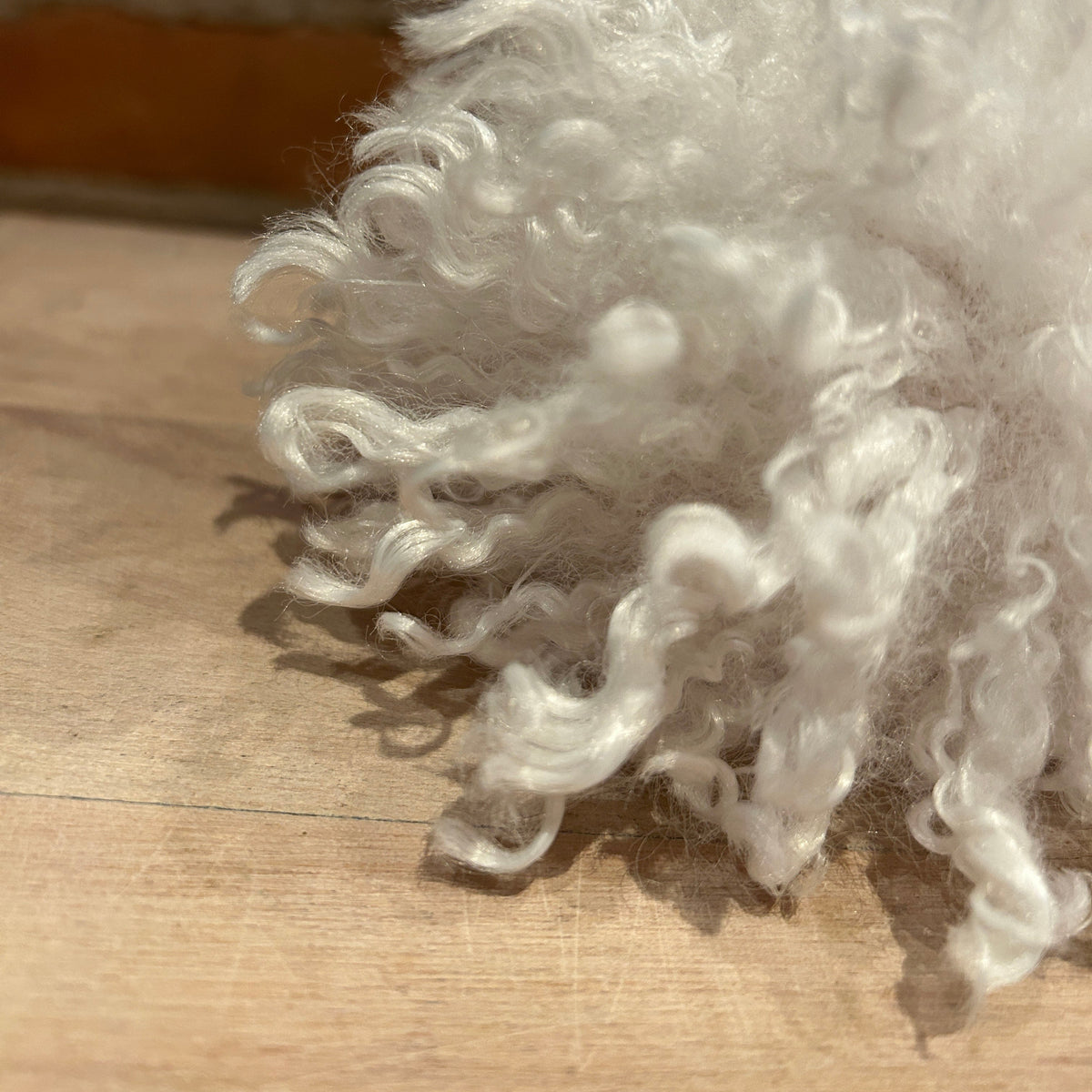 White Curly Lamb Hat Pom, 5 Inch