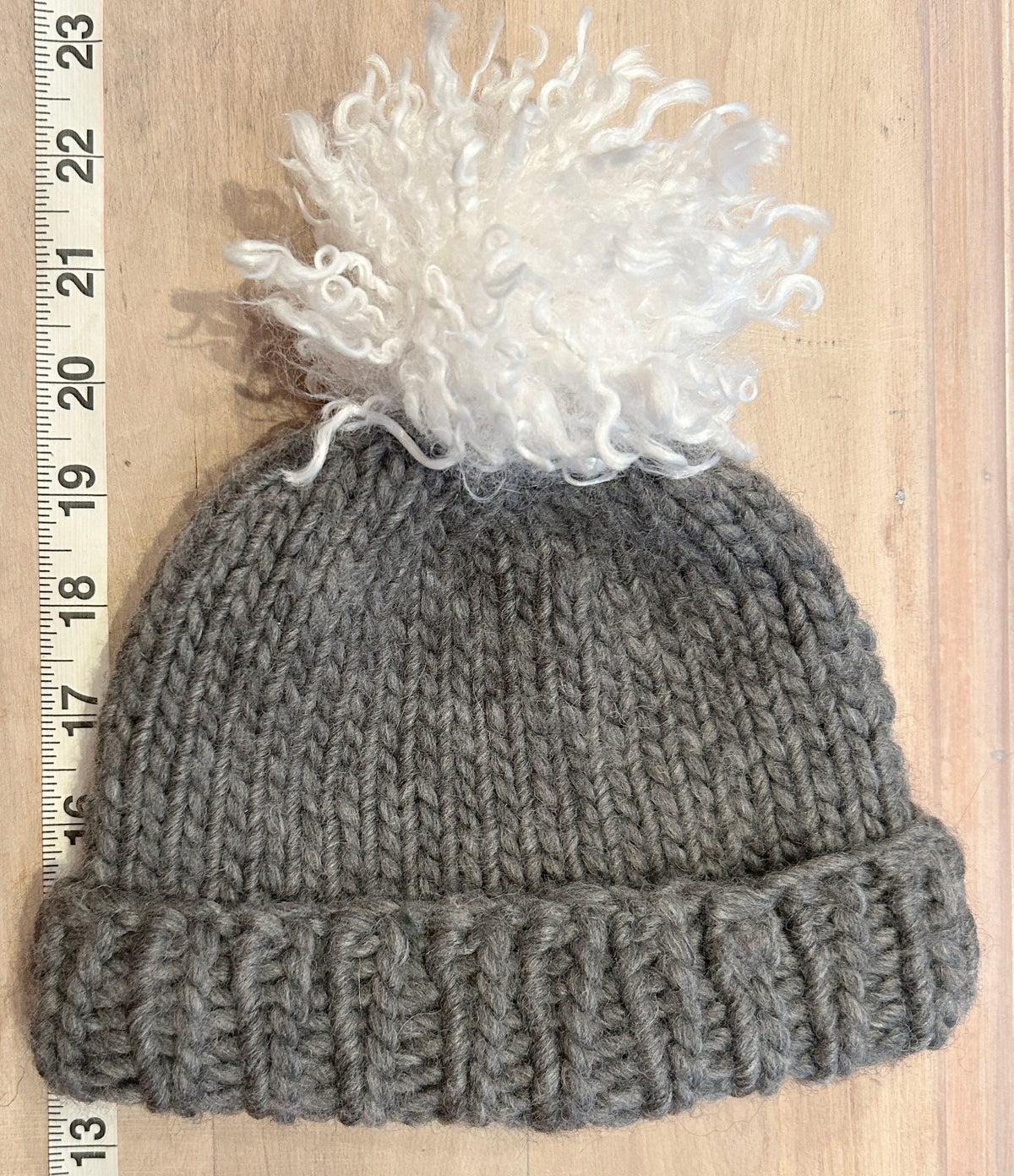 Winter White Faux Fur Curly Pom, 3.5 Inch