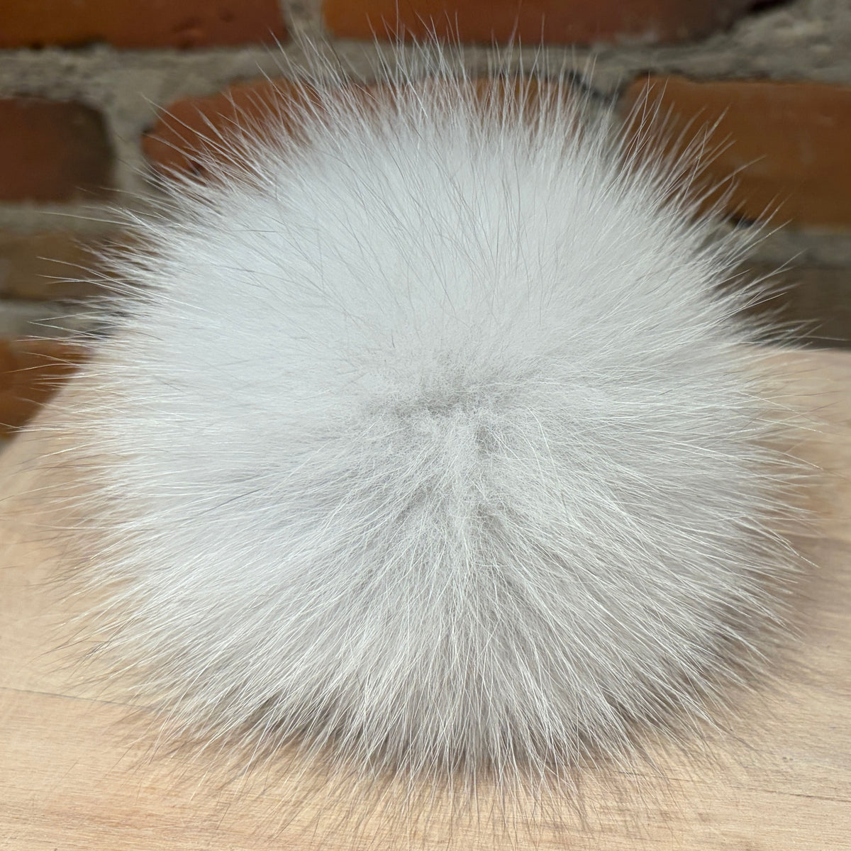 White Blue Fox Pom, 5.5 Inch