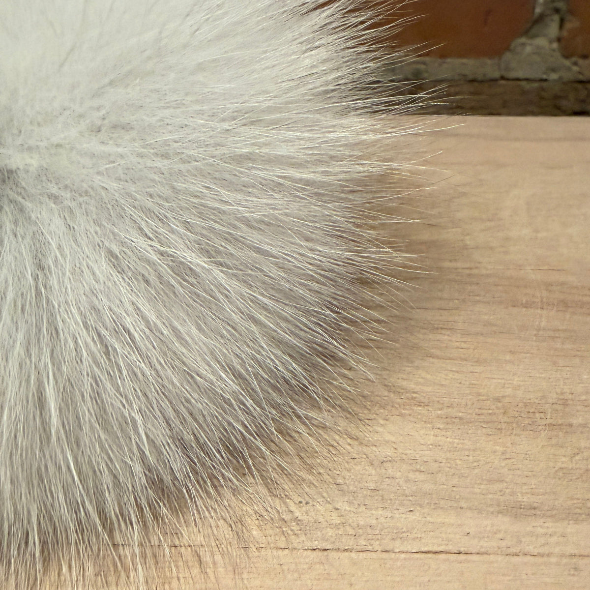 White Blue Fox Pom, 5.5 Inch