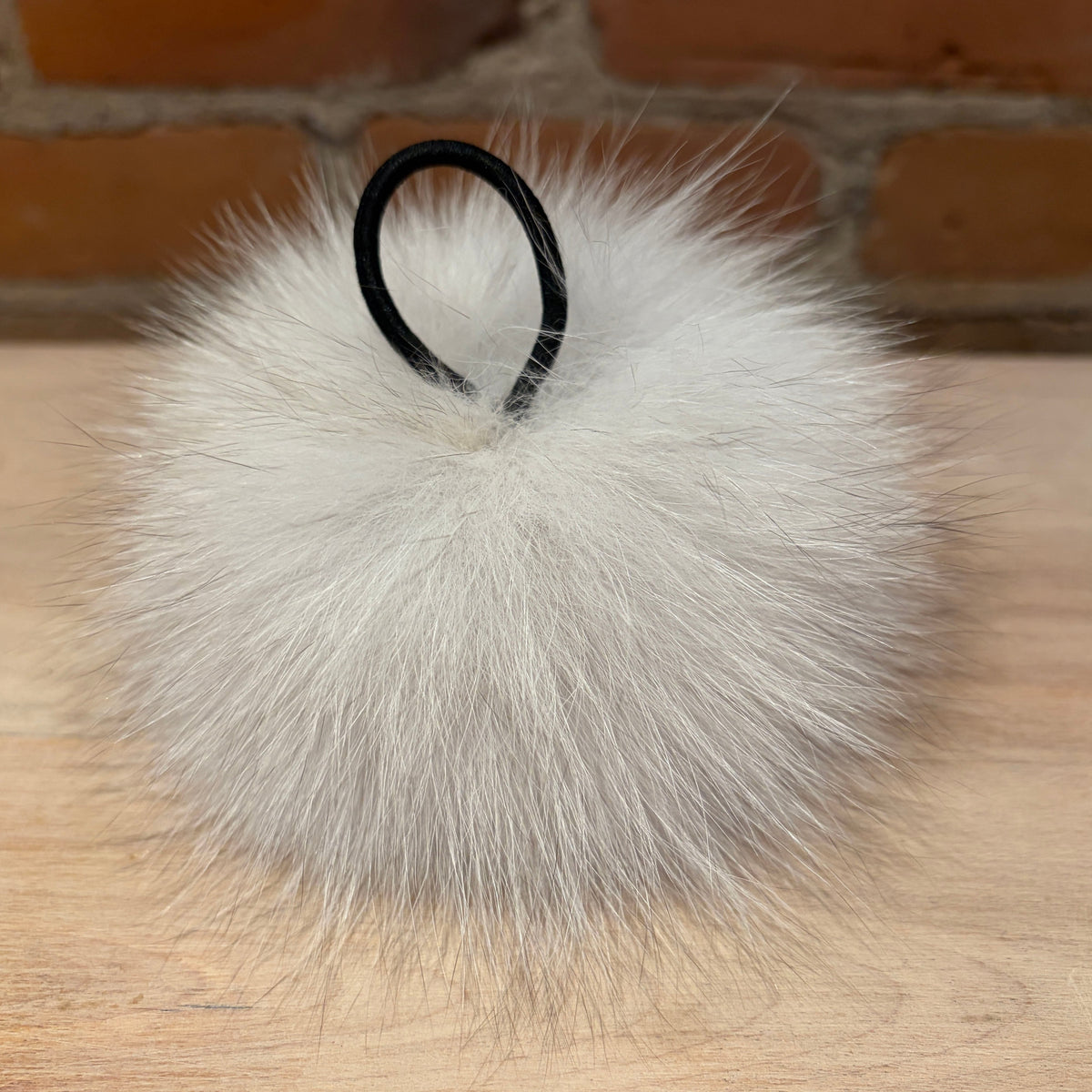 White Blue Fox Pom, 5.5 Inch