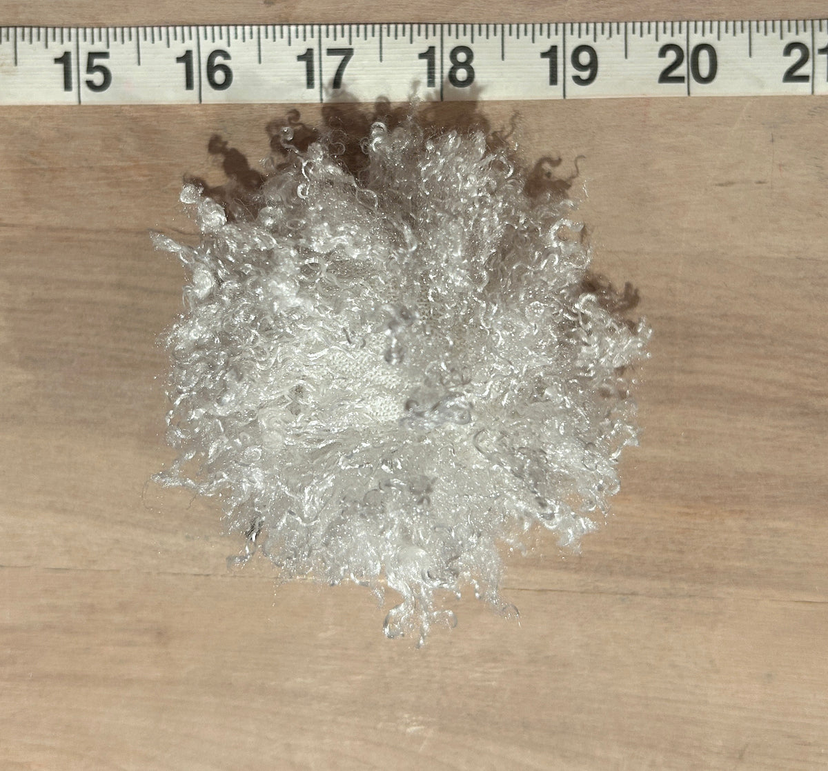 Ice White Faux Fur Curly Pom, 3 Inch