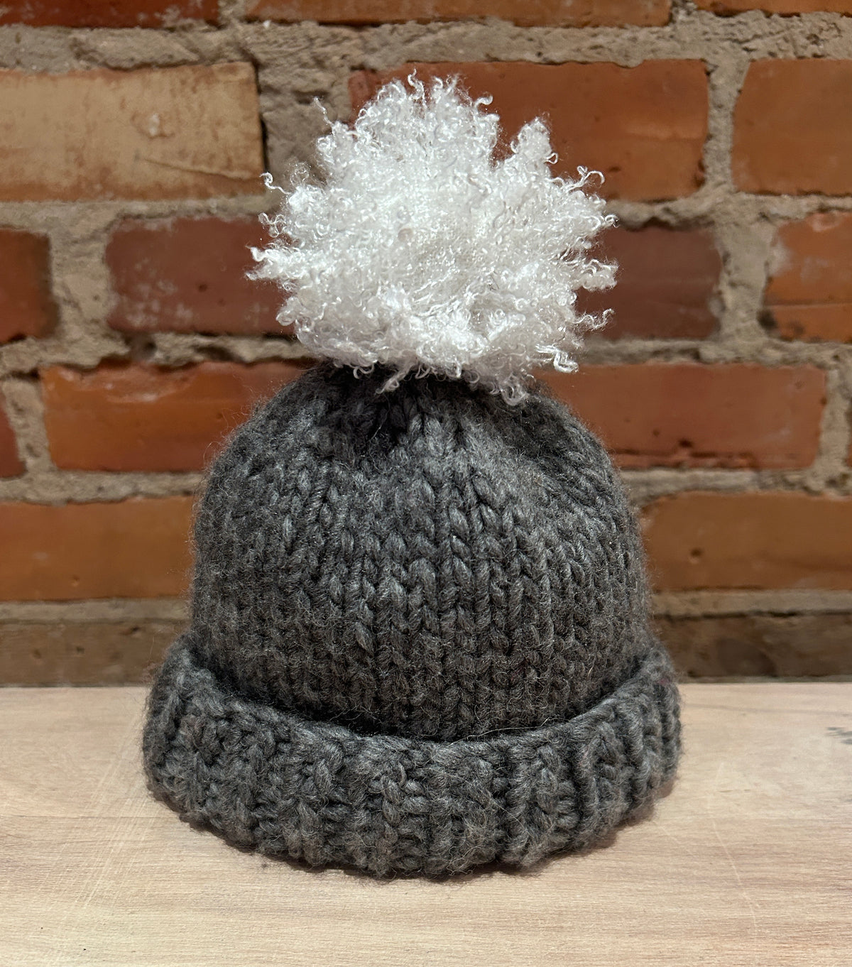 Ice White Faux Fur Curly Pom, 3 Inch