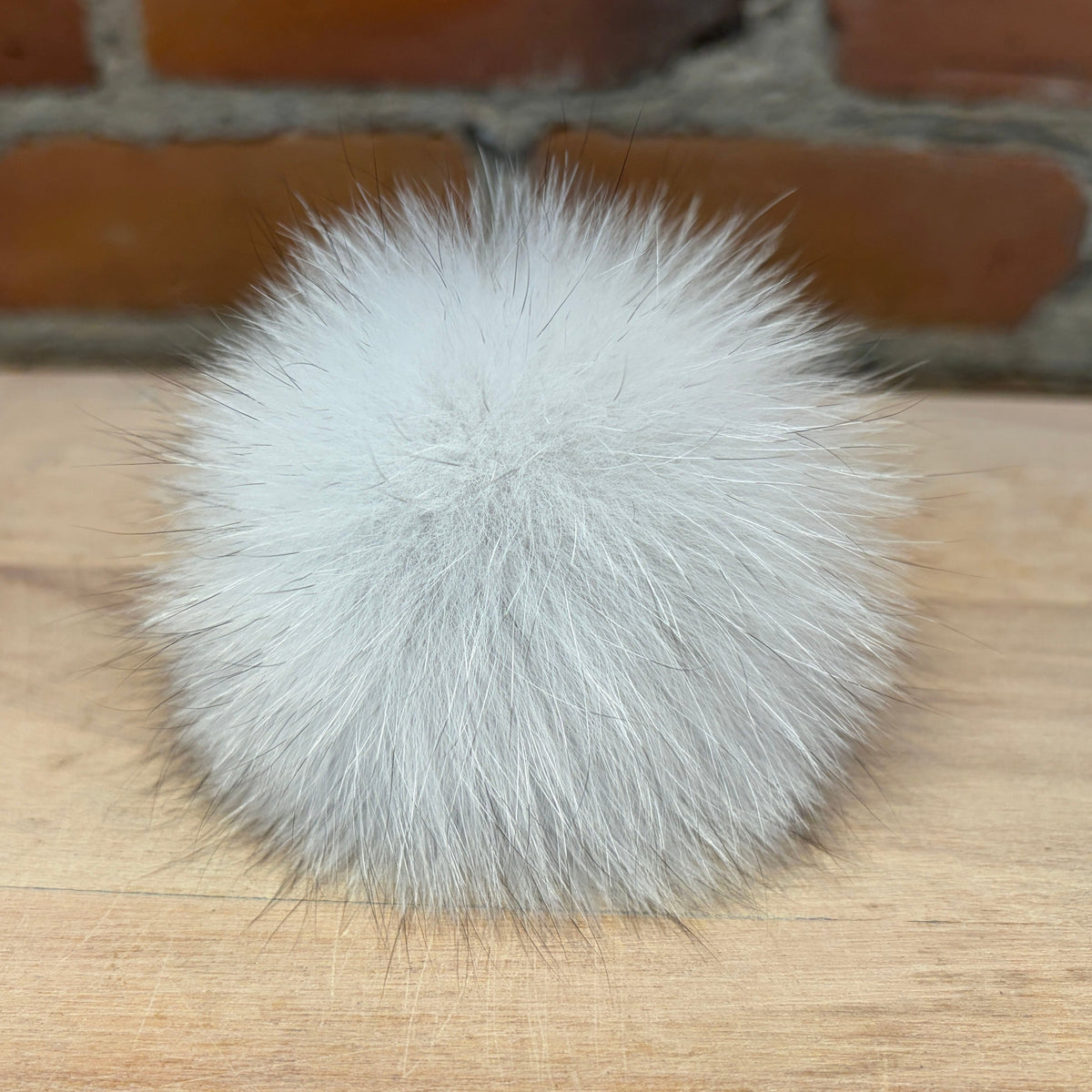 Blue Fox Fur Pom, 3 Inch
