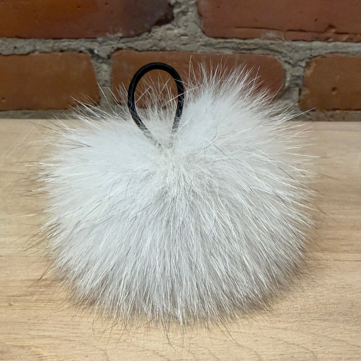 Blue Fox Fur Pom, 3 Inch