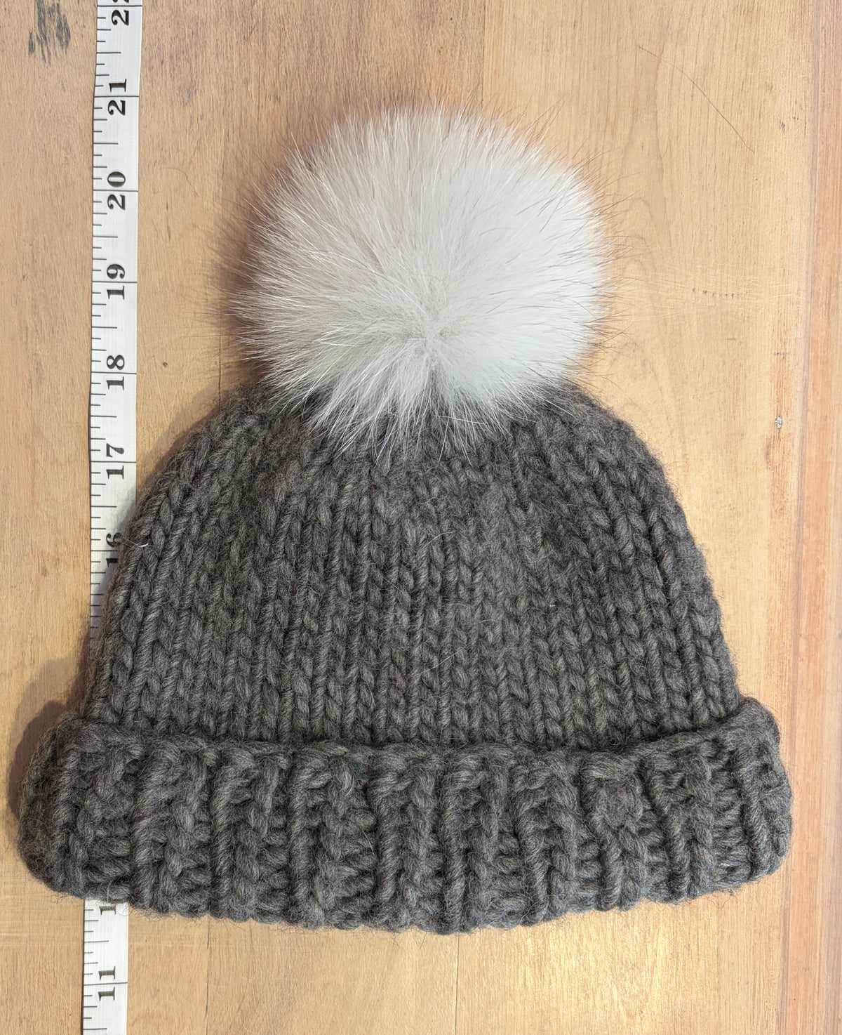 Blue Fox Fur Pom, 3 Inch