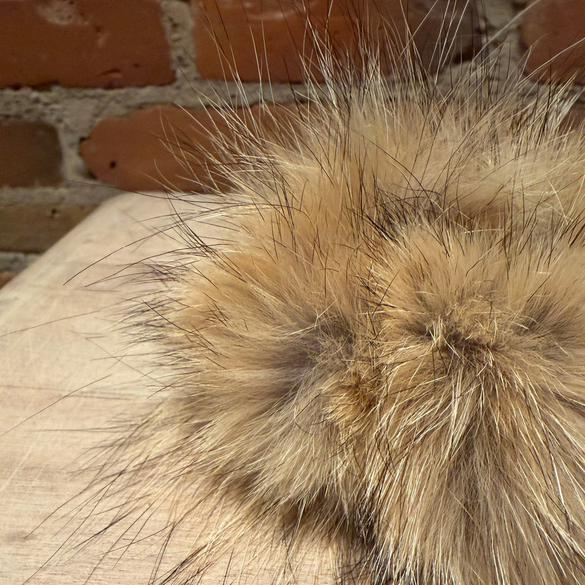 Coyote Fur Pom Pom Scrunchie