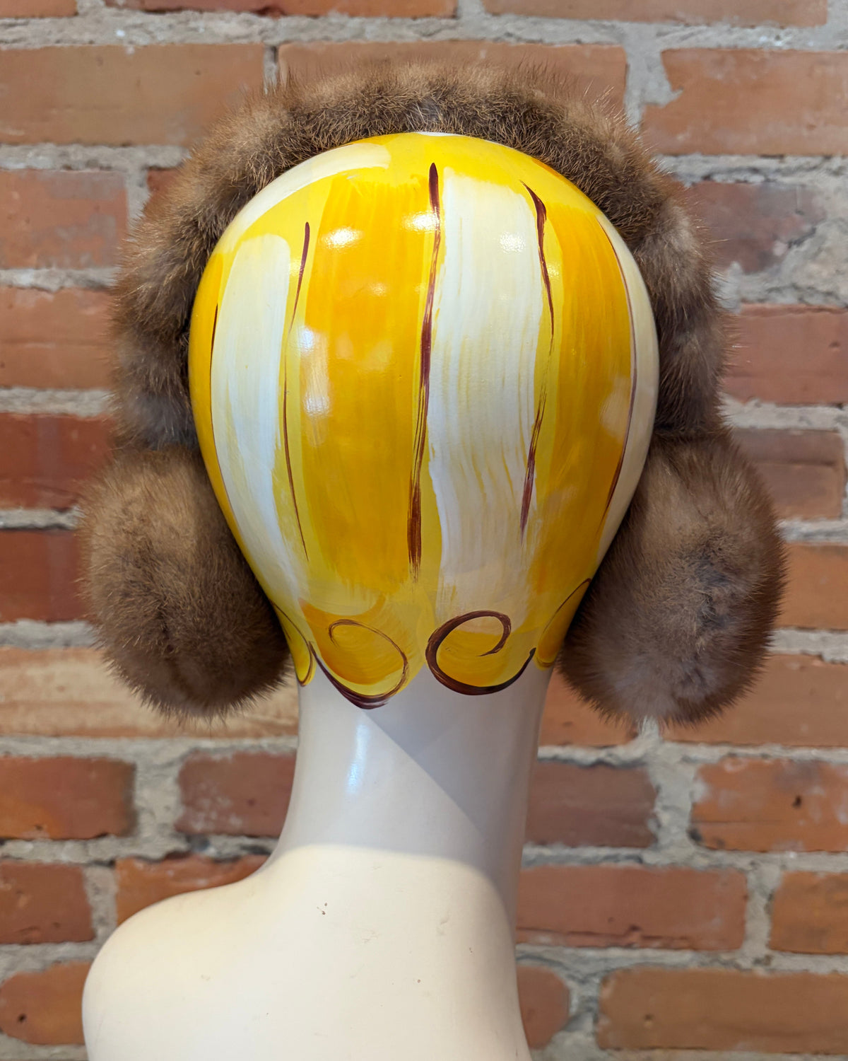 Honey Beige Mink Wrap Around Earmuffs